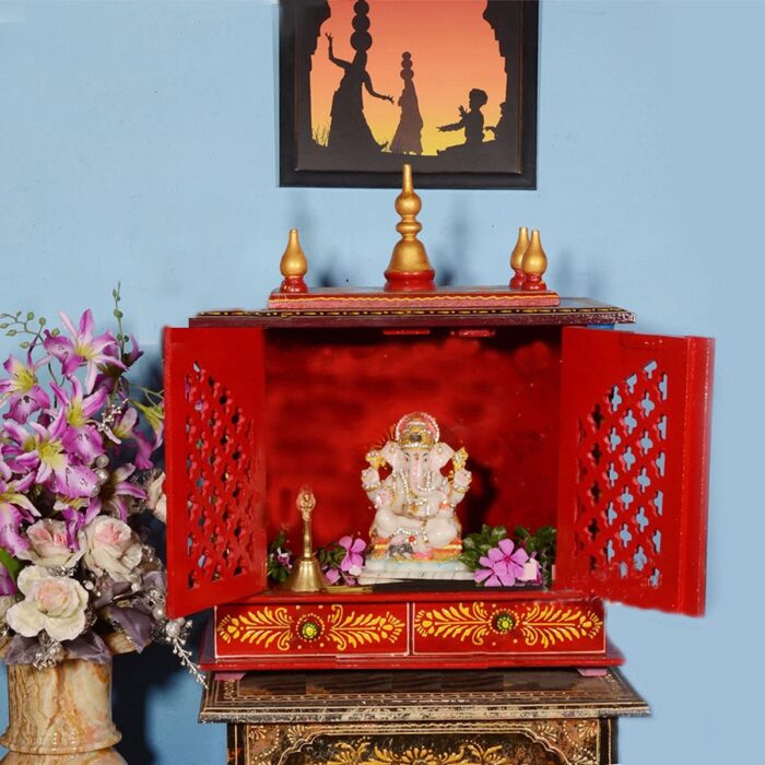 Wood Pooja Mandapam - Elegant and Spiritual Home Furnishings