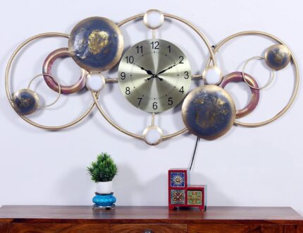 online wall clock india : Metal Ring Wall Clock for Stylish