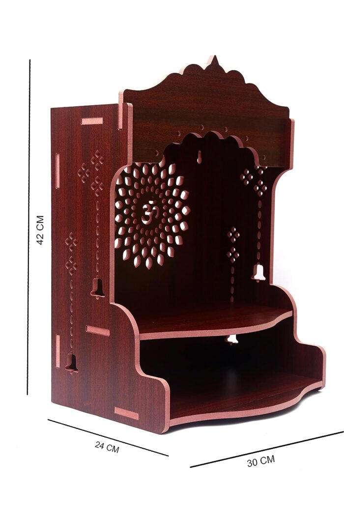 Exquisite MDF Wooden Temple for Home: Elevate Your Spiritual Space