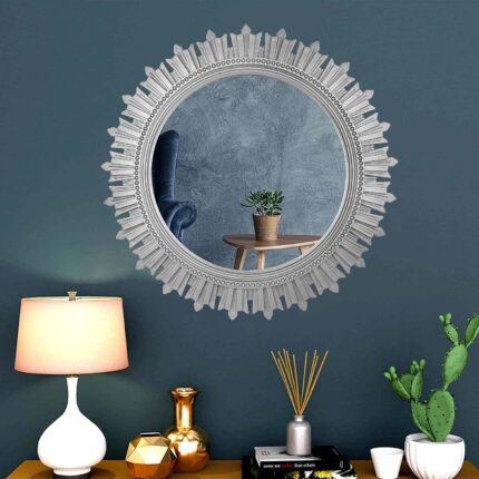 Stunning Silver Design: Our washbasin mirror boasts a captivating silver frame that complements various bathroom aesthetics