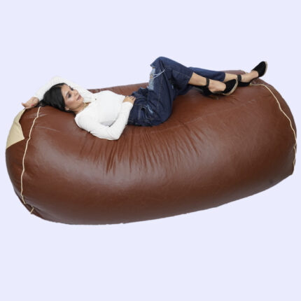6ft Leather Jumbo Bean Bag with Beans | Luxurious Comfort and Style