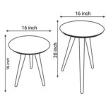 Contemporary Elegance: Teardrop-Shaped Coffee Table Set of 2
