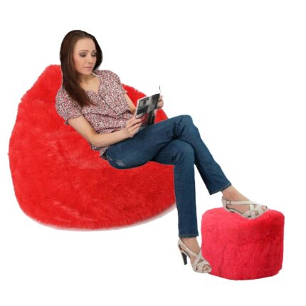 Comfy Bean Bags with Footrest - Plush and Comfortable Home Decor