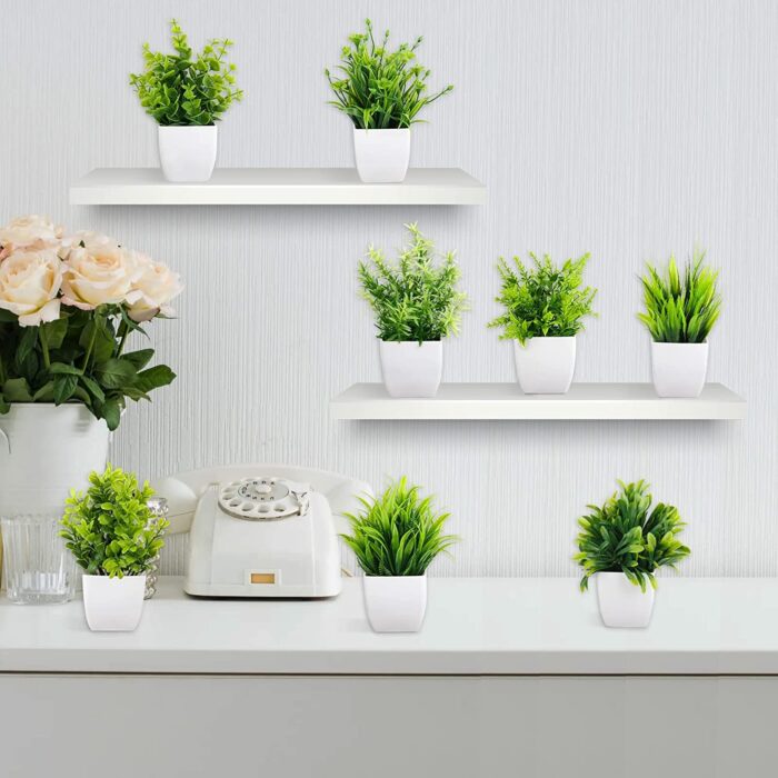 Artificial Indoor Plants Online - 8 Pack Artificial Plastic Plants