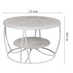 Contemporary Elegance: Round Marble Coffee Table - A Stylish
