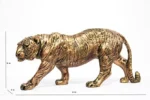 Regal Elegance: Golden Tiger Showpiece for Luxurious Home Decor