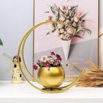 Elevate Your Table: Golden Decorative Flower Vase