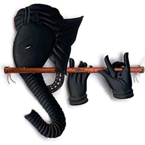 "Enhance Your Space with Ganesha Wall Art India - Flute Metal Wall Hanging"
